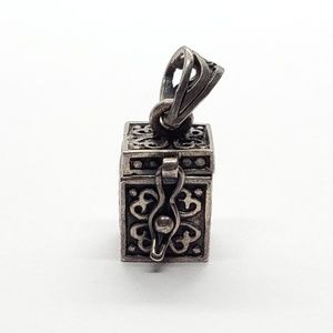 925 Silver Mechanical Lid Prayer Box Pendant